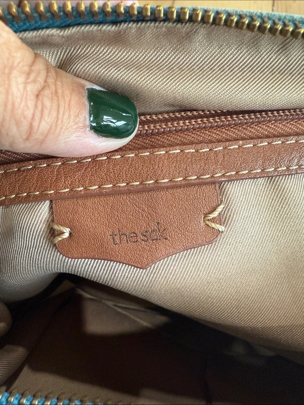The Sak Teal Pebbled Leather Hobo Shoulder Bag